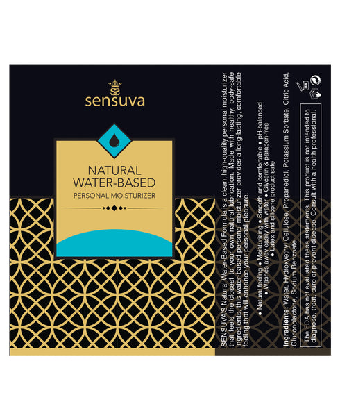 Sensuva humectante natural a base de agua sin perfume